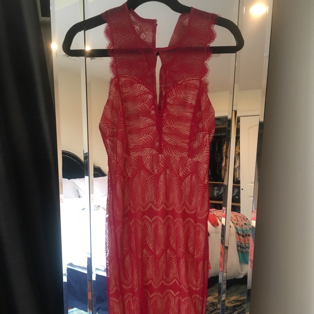 Bebe magenta lace dress